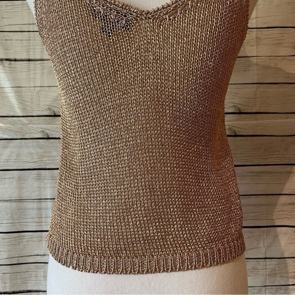 Topshop Chainmail Rosegold Tank Top Size 4 - Picture 8 of 8